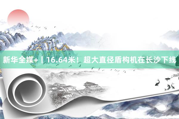 新华全媒+丨16.64米！超大直径盾构机在长沙下线